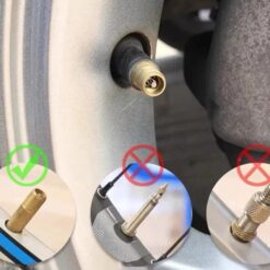 Bộ 4 Nắp Van Lốp Xe Cảnh Báo Áp Suất 3 Màu – Kiểm Tra Bằng Mắt, Lắp Đặt Dễ Dàng