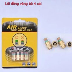 Bộ 4 Nắp Van Lốp Xe Cảnh Báo Áp Suất 3 Màu – Kiểm Tra Bằng Mắt, Lắp Đặt Dễ Dàng