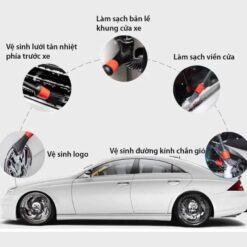 Bộ 5 Chổi Cọ Rửa Vệ Sinh Ô Tô, Xe Máy, Chổi Mini Mềm Vệ Sinh Xe Hơi, Tủ & Bàn Phím Laptop