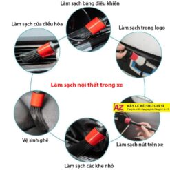 Bộ 5 Chổi Cọ Vệ Sinh Ô Tô Xe Máy Đa Năng, Cọ Rửa Vệ Sinh Khoang Máy Nội Thất