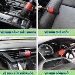 Bộ 5 Chổi Cọ Vệ Sinh Ô Tô Xe Máy Đa Năng, Cọ Rửa Vệ Sinh Khoang Máy Nội Thất
