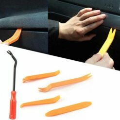 Bộ Dụng Cụ Tháo Nội Thất Xe Ô Tô 5 Món – Kèm Tua Vít Và 4 Dụng Cụ Nhựa, Hỗ Trợ Sửa Chữa Và Độ Xe