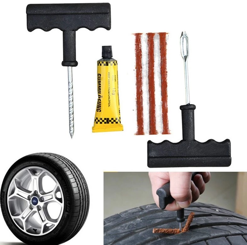 Bộ Dụng Cụ Vá Xe Không Ruột - Vá Lốp Không Săm, Vá Lụi Tiện Dụng