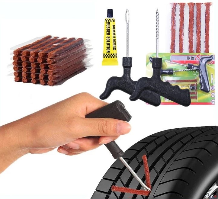 Bộ Dụng Cụ Vá Xe Không Ruột - Vá Lốp Không Săm, Vá Lụi Tiện Dụng