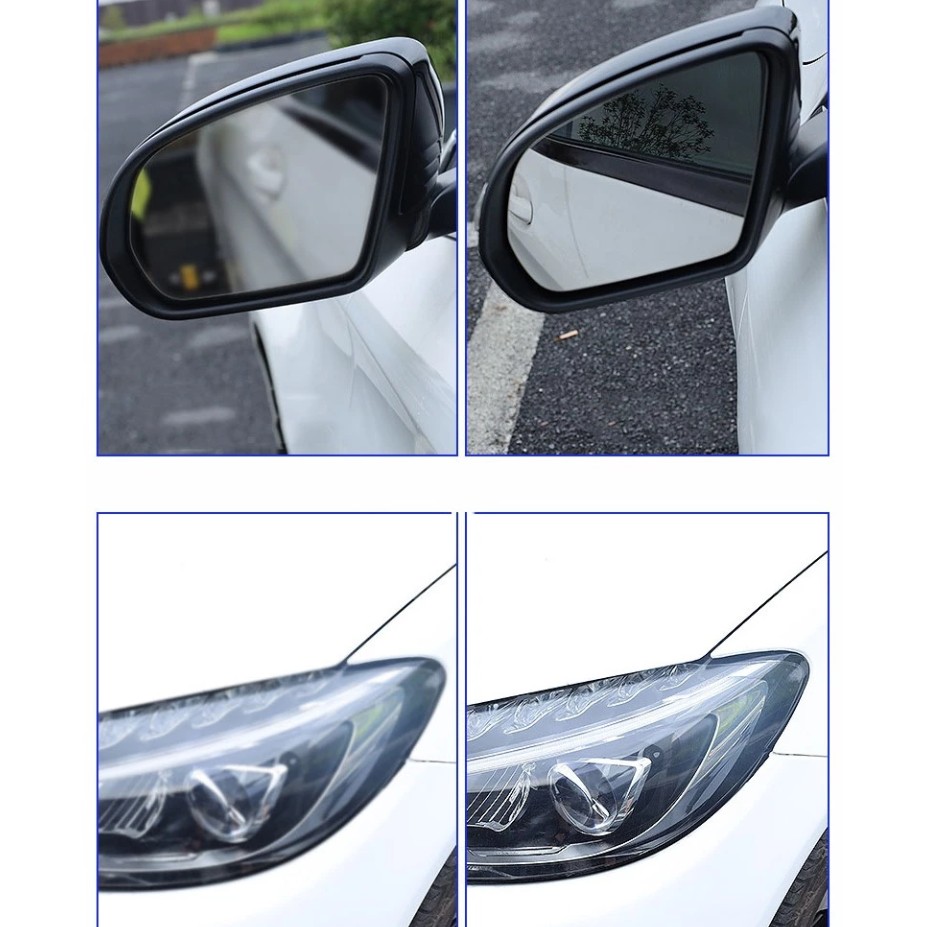 Bộ Dụng Cụ Vệ Sinh Kính Xe Hơi, Cây Lau Kính Đa Năng + Dung Dịch Làm Sạch, Chống Ố Mờ 150ml