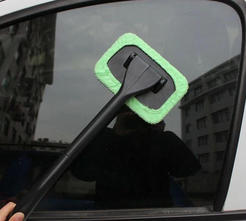 Bộ Dụng Cụ Vệ Sinh Xe Hơi Cây Lau Kính & Dung Dịch Làm Sạch Kính Xe, Chống Ố Chống Mờ