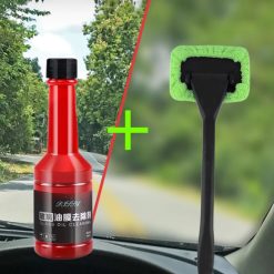 Bộ Dụng Cụ Vệ Sinh Xe Hơi Cây Lau Kính & Dung Dịch Làm Sạch Kính Xe, Chống Ố Chống Mờ