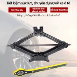 Bộ Kích Gầm Ô Tô 2.5 Tấn – Kích Thay Lốp Xe Hơi Đòn Bẩy Nâng Gầm Dễ Dàng, An Toàn, Bền Bỉ