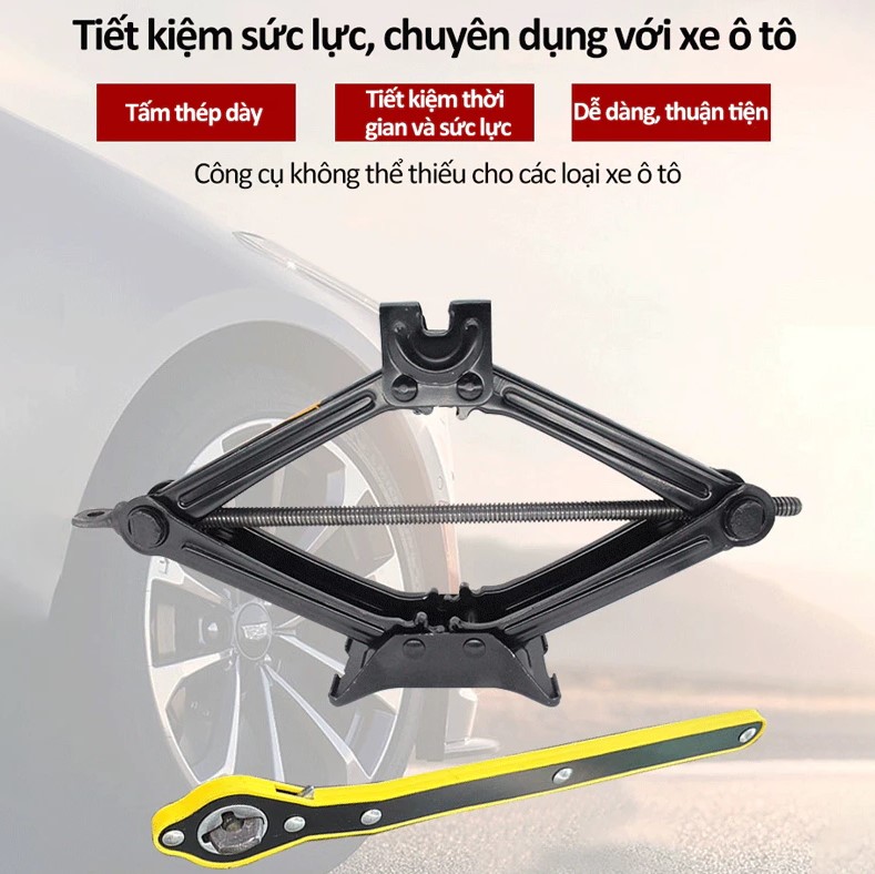 Bộ Kích Gầm Ô Tô 2.5 Tấn – Kích Thay Lốp Xe Hơi Đòn Bẩy Nâng Gầm Dễ Dàng, An Toàn, Bền Bỉ
