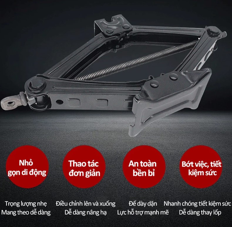 Bộ Kích Gầm Ô Tô 2.5 Tấn – Kích Thay Lốp Xe Hơi Đòn Bẩy Nâng Gầm Dễ Dàng, An Toàn, Bền Bỉ