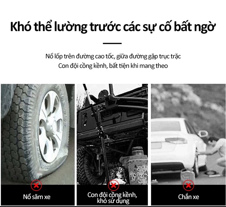 Bộ Kích Gầm Ô Tô 2.5 Tấn – Kích Thay Lốp Xe Hơi Đòn Bẩy Nâng Gầm Dễ Dàng, An Toàn, Bền Bỉ