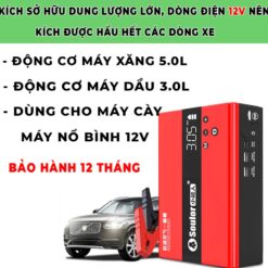 Bộ kích nổ kiêm bơm lốp ô tô Soulor đa năng cao cấp – 4 trong 1 tiện dụng, cứu hộ khẩn cấp cho mọi dòng xe