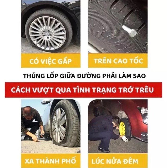Bộ vá lốp khẩn cấp Bằng Vít chuyên dụng - Không cần tháo lốp xe