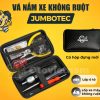 Bộ Vá Nấm Lốp Không Ruột JUMBOTEC – 10 Món Cao Cấp Kèm Túi Da, Vá Lốp Ô Tô, Xe Máy, Không Cần Tháo Lốp