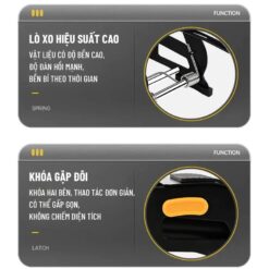 Bơm Đạp Chân 2 Ống Wisezen – Bơm Đa Năng Cho Xe Đạp, Xe Máy, Ô Tô Kèm Đồng Hồ Áp Suất Chuẩn Xác