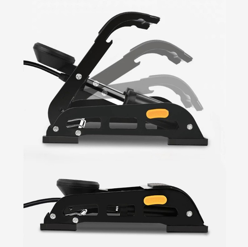 Bơm Đạp Chân 2 Ống Wisezen – Bơm Đa Năng Cho Xe Đạp, Xe Máy, Ô Tô Kèm Đồng Hồ Áp Suất Chuẩn Xác