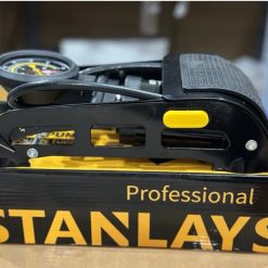 Bơm Đạp Chân 2 Xilanh Cao Cấp Cho Xe Máy & Xe Đạp, Lực Bơm Mạnh, Hiển Thị Áp Suất