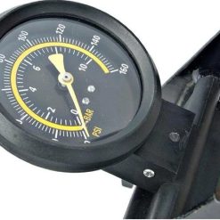 Bơm Đạp Chân 2 Xilanh Cao Cấp Cho Xe Máy & Xe Đạp, Lực Bơm Mạnh, Hiển Thị Áp Suất