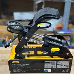 Bơm Đạp Chân 2 Xilanh Cao Cấp Cho Xe Máy & Xe Đạp, Lực Bơm Mạnh, Hiển Thị Áp Suất