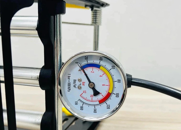 Bơm Đạp Chân Cho Xe Đạp, Xe Máy, Ô Tô Kirito Japan Cao Cấp 3 Xilanh Siêu Nén