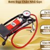 Bơm Đạp Chân Mini 1 Piston, Dụng Cụ Bơm Hơi Cho Xe Đạp, Xe Máy, Ô Tô, Bóng & Phao