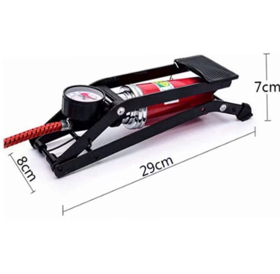 Bơm Đạp Chân Mini Đa Năng Cho Xe Đạp, Xe Máy, Ô Tô – Nhỏ Gọn, Bền Bỉ