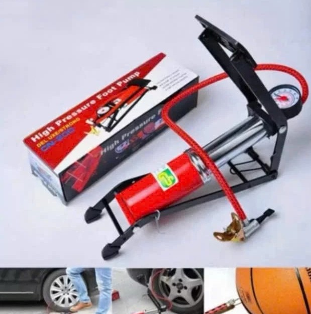 Bơm Đạp Chân Mini Đa Năng Cho Xe Đạp, Xe Máy, Ô Tô – Nhỏ Gọn, Bền Bỉ