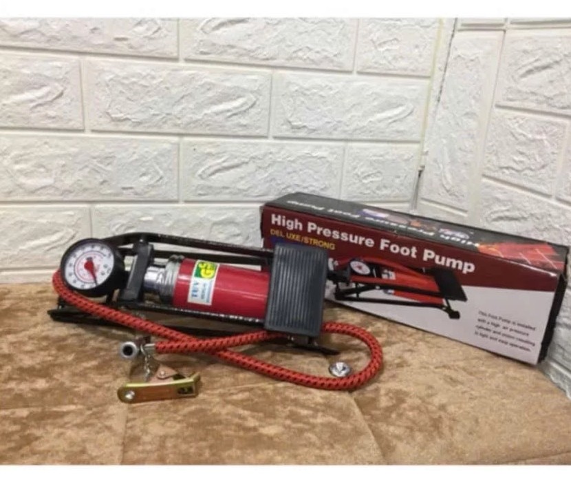 Bơm Đạp Chân Mini Đa Năng Cho Xe Đạp, Xe Máy, Ô Tô – Nhỏ Gọn, Bền Bỉ