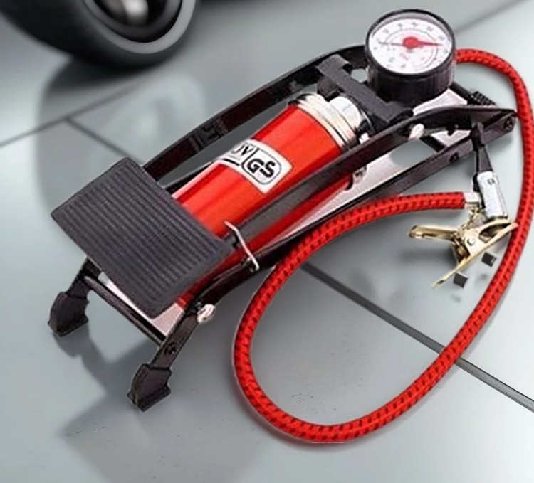 Bơm Đạp Chân Mini PTLuxury Đa Năng Dành Cho Xe Đạp, Xe Máy