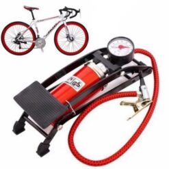 Bơm Đạp Chân Mini PTLUXURY Dụng Cụ Bơm Hơi Đa Năng Có Đồng Hồ Đo Áp Suất Chính Xác