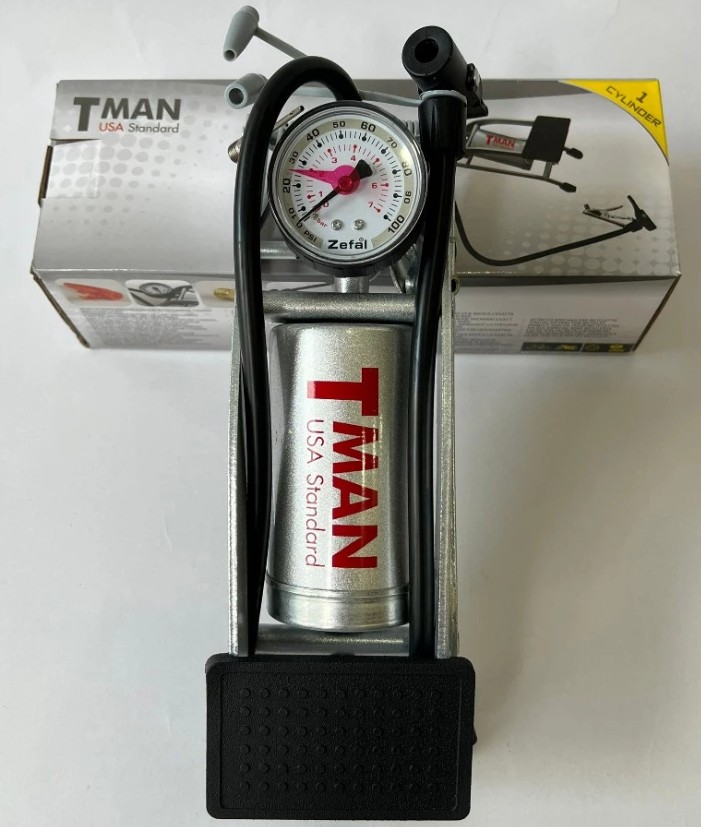 Bơm Đạp Chân Xe Máy, Xe Đạp USA Standard T-Man Lực Hơi Mạnh Mẽ, Độ Bền Vượt Trội, Chuẩn Mỹ