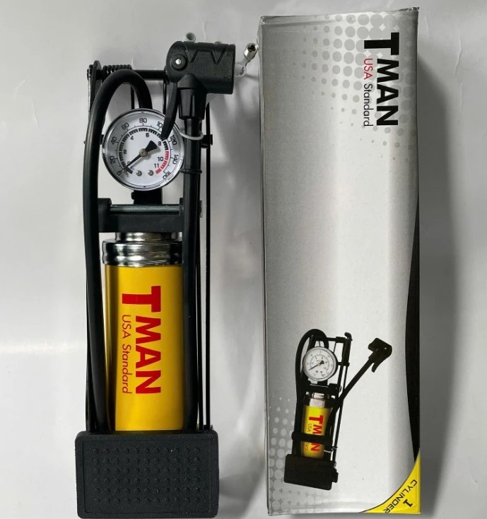 Bơm Đạp Chân Xe Máy, Xe Đạp USA Standard T-Man Lực Hơi Mạnh Mẽ, Độ Bền Vượt Trội, Chuẩn Mỹ
