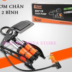 Bơm Hơi, Bơm Đạp Chân 2 Xi-lanh Kapusi SII Nhật Bản Cho Xe Đạp – Xe Máy – Ô Tô – Đa Năng