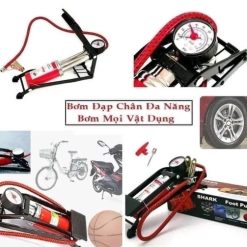 Bơm Hơi Đạp Chân Cỡ Lớn 29cm, Đồng Hồ Đo Áp Suất – Dùng Cho Ô Tô, Xe Máy, Xe Đạp