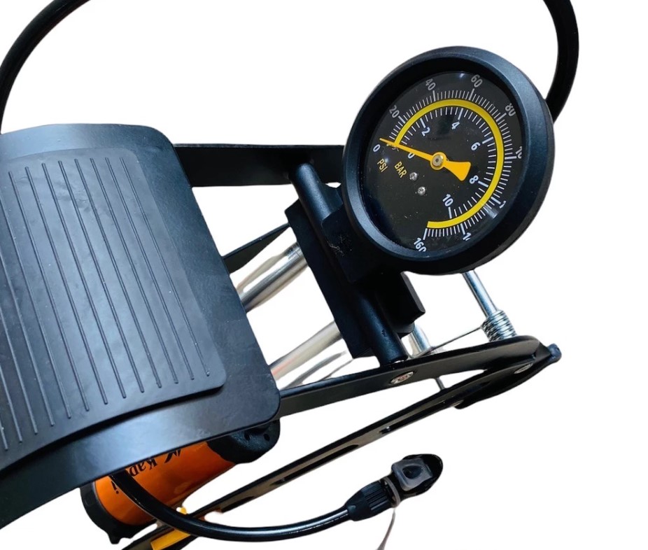 Bơm Hơi Đạp Chân Kapusi Dòng Bơm Mini 1 Xilanh, 2 Xilanh Mạnh Mẽ Cho Xe Máy, Xe Đạp, Ô Tô, Đồ Bơm Hơi