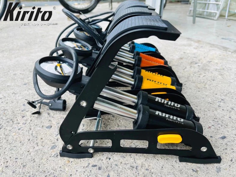 Bơm Hơi Đạp Chân Kapusi Dòng Bơm Mini 1 Xilanh, 2 Xilanh Mạnh Mẽ Cho Xe Máy, Xe Đạp, Ô Tô, Đồ Bơm Hơi