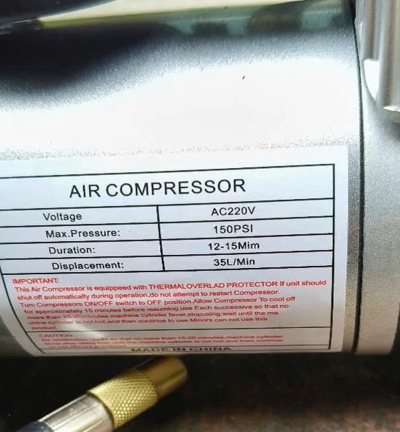 Bơm Hơi Lốp Ô Tô, Xe Máy Tự Động Thông Minh Dùng Điện 220V Nhỏ Gọn, Mạnh Mẽ