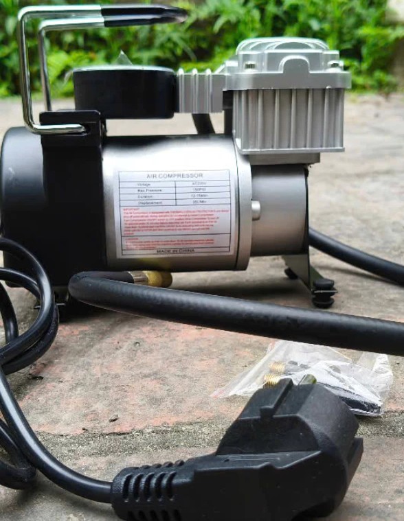 Bơm Hơi Lốp Ô Tô, Xe Máy Tự Động Thông Minh Dùng Điện 220V Nhỏ Gọn, Mạnh Mẽ