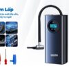 Bơm Hơi Mini Di Động Dùng Pin Sạc Cao Cấp Wisezen – Cho Ô Tô, Xe Máy, Xe Đạp, Xe Điện & Bóng Thể Thao