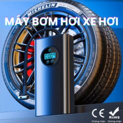 Bơm Hơi Mini Di Động Dùng Pin Sạc Cao Cấp Wisezen – Cho Ô Tô, Xe Máy, Xe Đạp, Xe Điện & Bóng Thể Thao