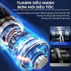 Bơm Hơi Mini Di Động Dùng Pin Sạc Cao Cấp Wisezen – Cho Ô Tô, Xe Máy, Xe Đạp, Xe Điện & Bóng Thể Thao