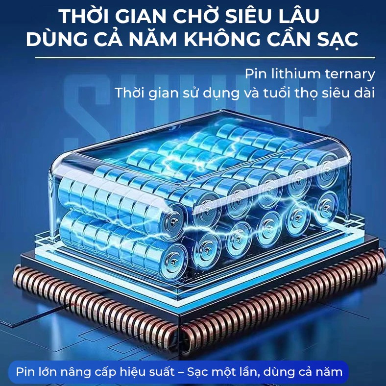 Bơm Hơi Mini Di Động Dùng Pin Sạc Cao Cấp Wisezen – Cho Ô Tô, Xe Máy, Xe Đạp, Xe Điện & Bóng Thể Thao