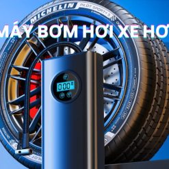 Bơm hơi mini di động xe hơi dùng pin sạc cao cấp Wisezen