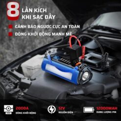 Bơm Lốp Kích Bình Ô Tô V2 4in1 Medicar 12.000mAh – Bơm Lốp, Kích Bình, Sạc Dự Phòng & Đèn Pin Siêu Sáng
