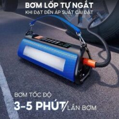 Bơm Lốp & Kích Bình Ô Tô Wisezen 4 in 1 – Đa Năng Bơm, Kích Bình, Sạc Dự Phòng, Đèn Chiếu Sáng