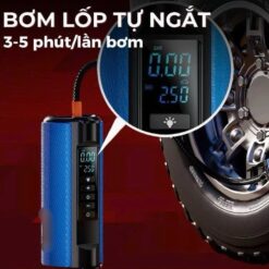 Bơm Lốp & Kích Bình Ô Tô Wisezen 4 in 1 – Đa Năng Bơm, Kích Bình, Sạc Dự Phòng, Đèn Chiếu Sáng