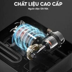 Bơm Lốp Ô Tô 12V–5A Cao Cấp Tự Ngắt Thông Minh, Cắm Tẩu Trực Tiếp Trên Xe