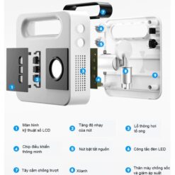 Bơm Lốp Ô Tô 12V–5A Cao Cấp Tự Ngắt Thông Minh, Cắm Tẩu Trực Tiếp Trên Xe