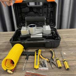 Bơm Lốp Ô Tô 2 Xi Lanh LONGLII Công Suất Lớn, Lõi Đồng, Cho Xe 4–7 Chỗ & Xe Tải Nhẹ