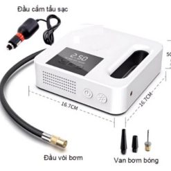 Bơm Lốp Ô Tô, Bơm Lốp Xe Hơi Điện Tử Tự Ngắt | Bảo Hành 12 Tháng